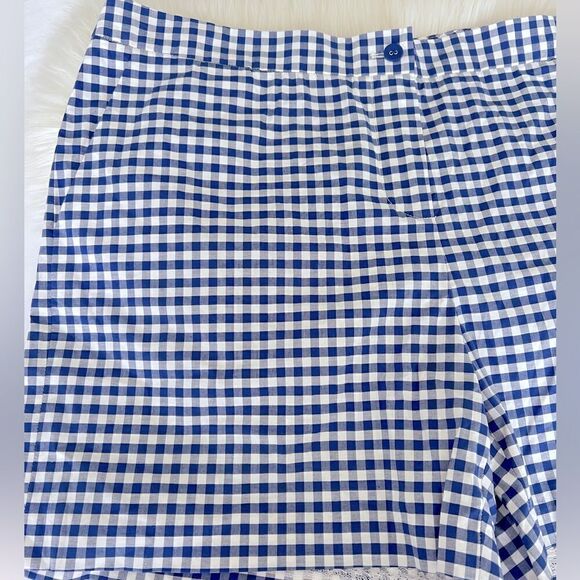 J. McLaughlin royal blue gingham shorts - Picture 3 of 5